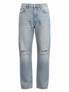 H&M Light Blue Boyfriend Jeans with Knee Rips